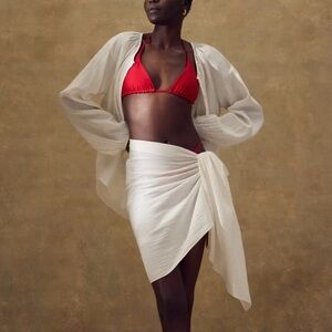 100% Organic Cotton Gauze Side-Tie Sarong